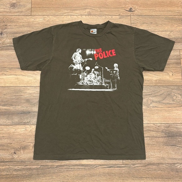 The Police Band Green 2009 Tour T Shirt Size XL - Picture 2 of 5
